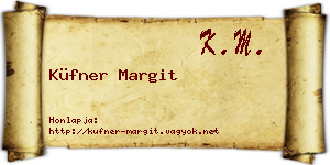 Küfner Margit névjegykártya